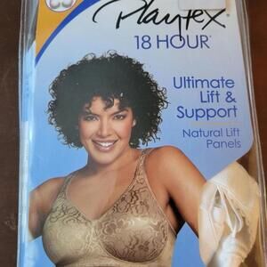 PLAYTEX White 18 Hour Ultimate Lift & Support Wireless Bra, US 38C, NWT